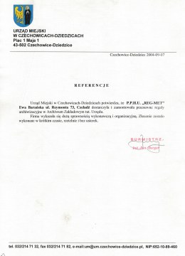 Referencje - Urząd Miejski w Czechowicach-Dziedzicach